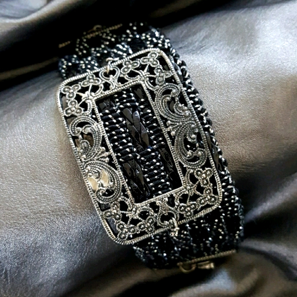 Vintage Buckle And Woven Bracelet
